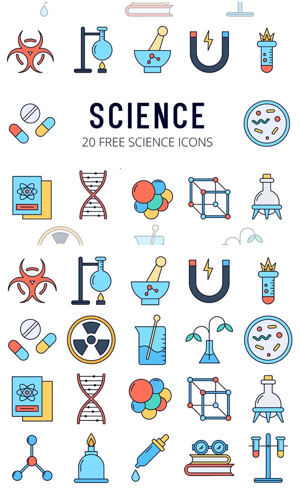 the cover of science 20 free science icons