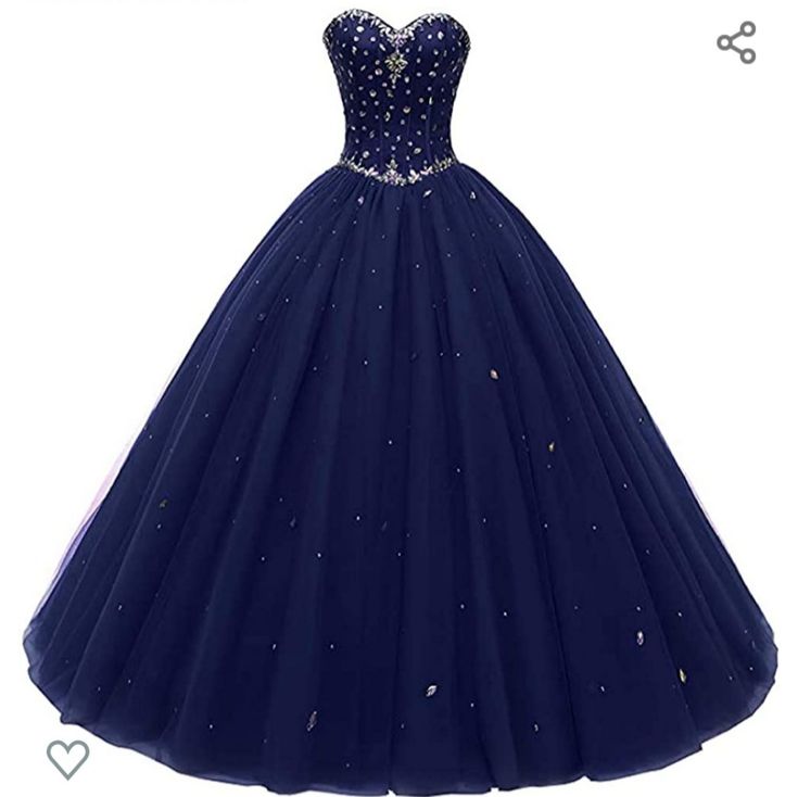 Size 16, Navy Blue Party Dress. Picture Taken With Dress But Never Worn. Quince Robe, Debutante Ball Gown, Tulle Quinceanera Dresses, Navy Blue Party Dress, Ball Gown Prom Dresses, Gown Prom Dresses, Debutante Ball, Satin Ball Gown, Wedding Dress Patterns