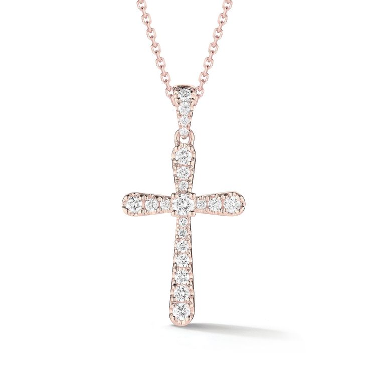 14k gold, total weight 2.84 grams, 21 brilliant, full-cut, round diamonds total weight .32 ct. The stones are all G-H color & VS2-SI1 in clarity This beautiful yet simple handcrafted diamond cross is the perfect necklace for just about anyone! It comes in your choice of 14k yellow, white, or rose gold and comes on a cable chain with lobster clasp. Adjustable chain length options are available allowing you to either layer your cross or make it your choice of emphasis, it certainly is eye-catc Diamond Monogram, Spiritual Necklace, Diamond Signet Ring, Diamond Initial Necklace, Elephant Pendant Necklace, Diamond Heart Pendant Necklace, Diamond Cross Pendants, Gold Monogram, Bezel Set Diamond