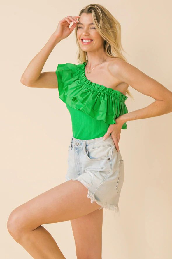 PERFECT VOYAGE BODYSUIT l FLYING TOMATO | Flying Tomato Chic Summer Bodysuit, Trendy Stretch Bodysuit For Spring, Green Casual Summer Bodysuit, Casual Green Bodysuit For Summer, Trendy Green Stretch Bodysuit, Casual Green Summer Bodysuit, Spring Green Bodysuit, Chic Stretch One-piece Top, Trendy Stretch One-piece Top