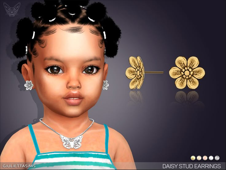 Sims 4 Toddler Jewelry Cc, Sims 4 Kids Accessories, Sims 4 Toddler Accessories, Sims Jewelry, Sims4 Accessories, 4 Piercings, Toddler Earrings, Cc Accessories, Sims 4 Toddler Clothes