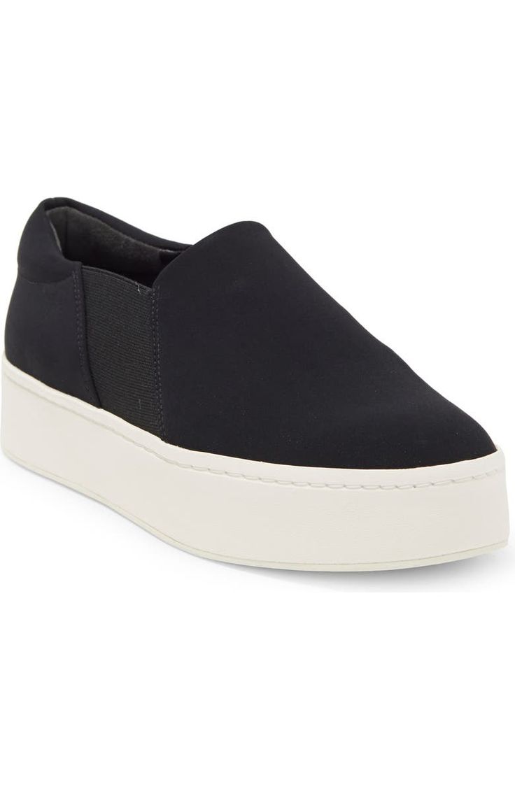 Vince Warren Slip-On Platform Sneaker (Women) | Nordstromrack Trendy Low-top Synthetic Platform Loafers, Slip-on Sneakers With Thick Bottom, Synthetic Slip-on Platform Sneakers, Thick Bottom Synthetic Slip-on Sneakers, Synthetic Thick Bottom Slip-on Sneakers, Comfortable Slip-on Platform Sneakers With Thick Bottom, Comfortable Synthetic Platform Slip-ons, Sporty Slip-on Platform Sneakers With Thick Bottom, Modern Low-top Platform Loafers With Rubber Sole