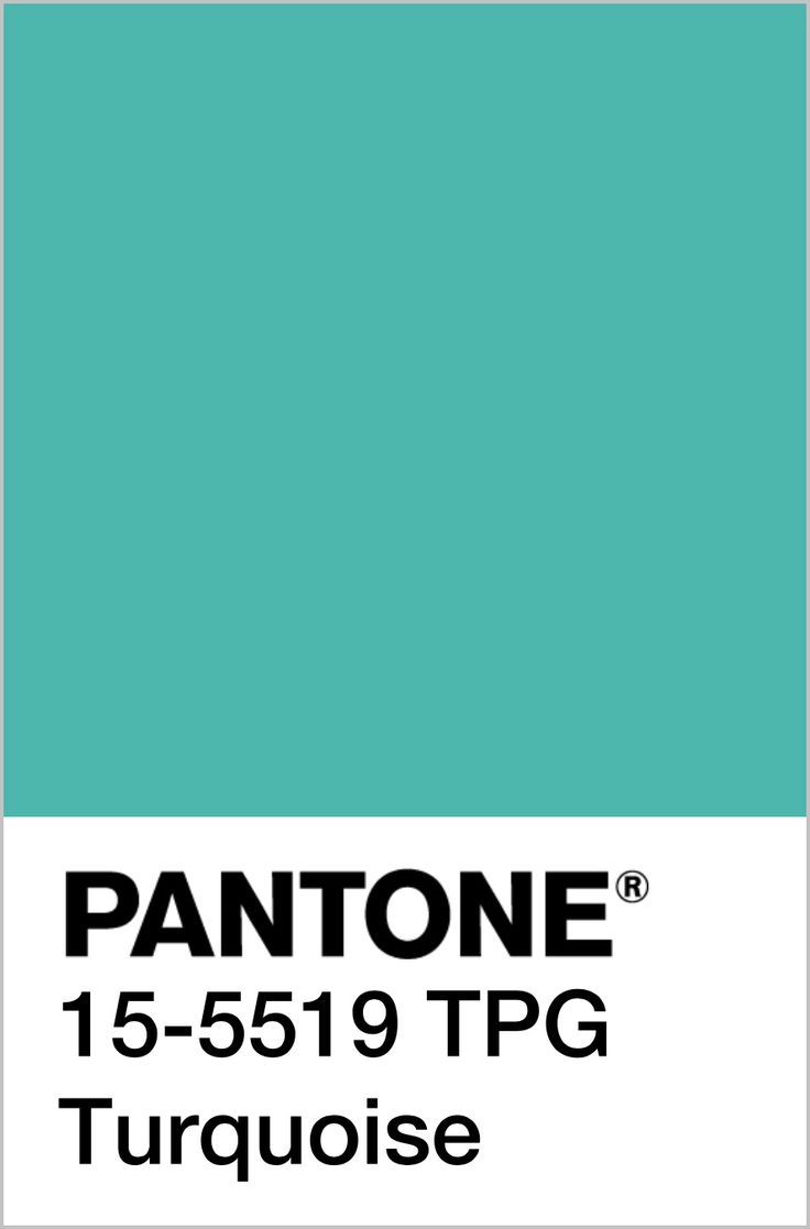 pantone's turquoise green color is shown in this image