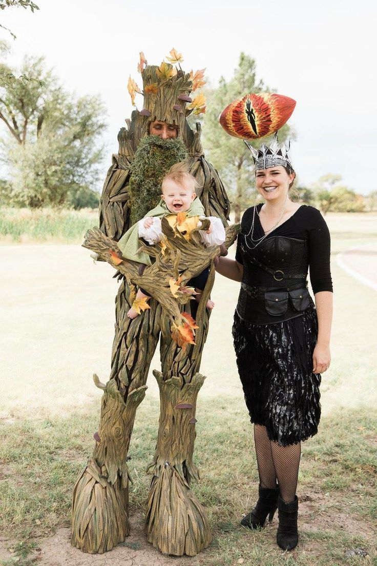 a woman and child dressed up in costumes