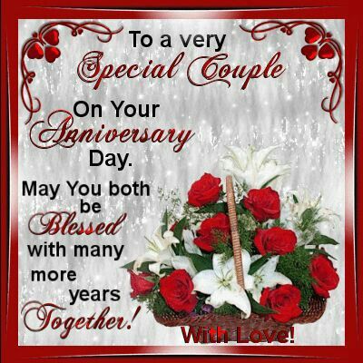 a greeting card with roses and lilies in a basket for someone special couple on your anniversary day