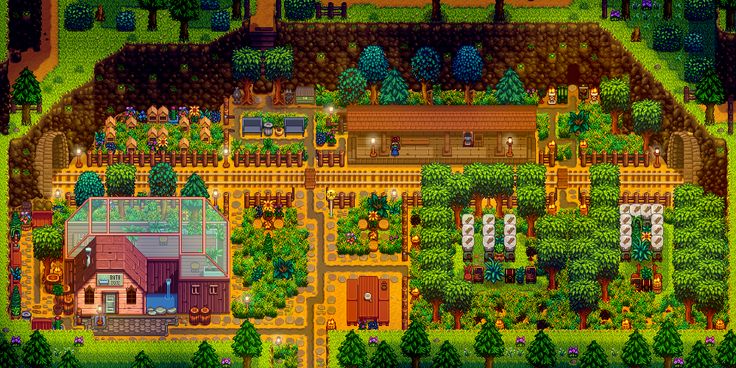 Tree Tapping, Stardew Farm, Stardew Farms, Stardew Valley Layout, Stardew Valley Tips, Stardew Valley Farms, It Follows, Farm Layout, The Quarry