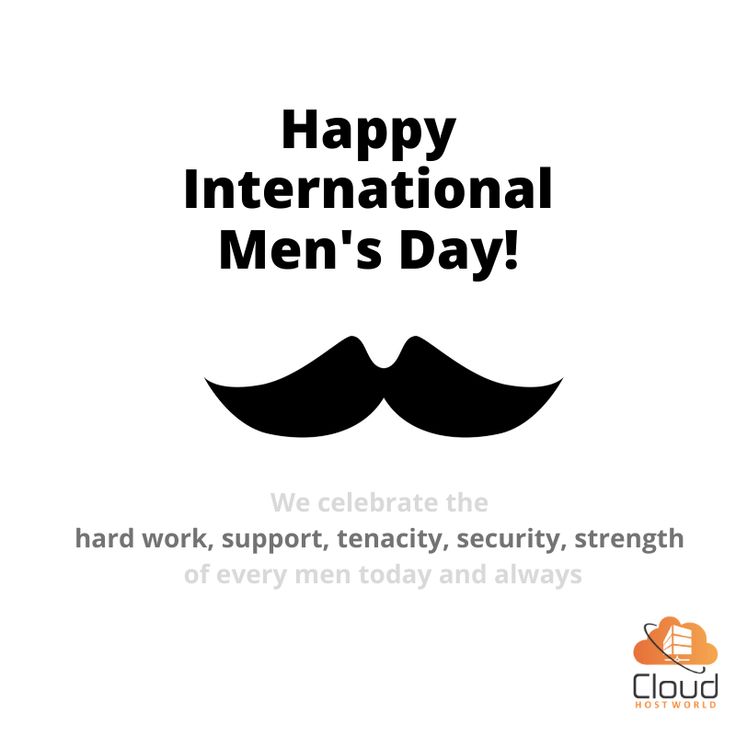 a card with the words happy international men's day and a mustache on it