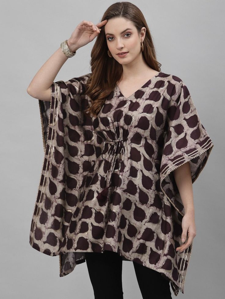 Floral Printed Flared Sleeves Kaftan Kurti Women Floral Printed Tie-Up Neck Kaftan Printed Short Kurti / Indian Tunic / Summer-Spring / Evening Dress / Boho Tunic / Hippie Dress / Tribal Print Top * Kaftan kurti * Floral printed *V-neck, three-quarter, flared sleeves * Knitted and woven regular modal *Fabric:- Modal *Wash Care:- MACHINE WASH AVAILABLE IN 6 SIZES THEY ARE IN FOLLOWING MEASUREMENTS IN INCHES:- XS:- Bust-34/Waist In-30/Length-32 S:- Bust-36/Waist In-32/Length-32 M:- Bust-38/Waist I Kaftan Short Kurti, Caftan Kurti, Short Kaftan Tops, Kaftan Kurti, Kurti Women, Kurta Women, Kaftan Tops, Kurtis For Women, Spring Evening