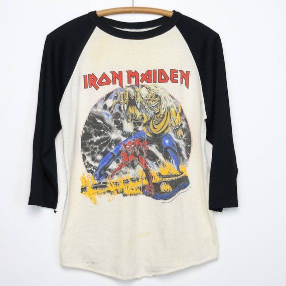 Nicko Mcbrain, Iron Maiden T Shirt, Iron Maiden Shirt, Heavy Metal Rock, Music Fashion, Iron Maiden, Tour Shirt, Edgy Outfits, Vintage Shirt