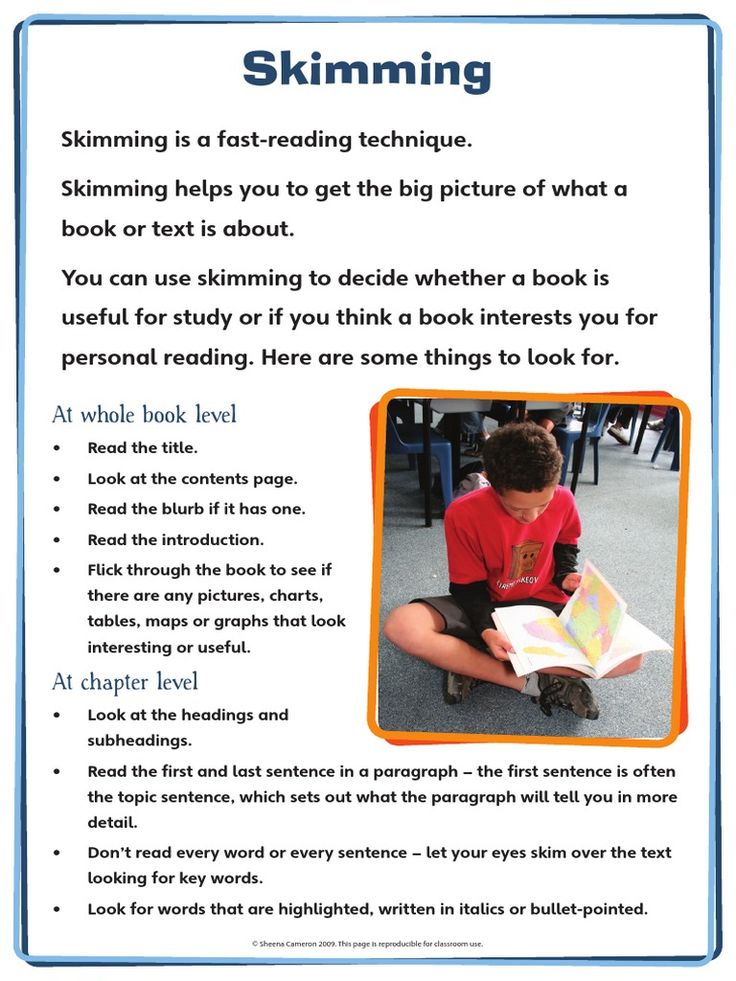 a book page with an image of a boy sitting on the floor reading a book