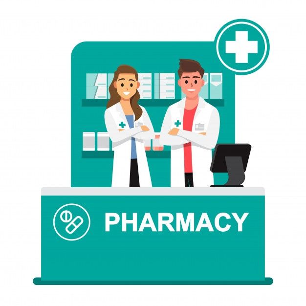 Pharmacist, drugstore, pharmacists are r... | Premium Vector #Freepik #vector #people #medical #character #cartoon Pharmacy Art, Medicine Illustration, First Aid For Kids, Emotions Preschool, Starbucks Design, Pharmacy Store, Pharmacy Design, Happy Couple Quotes, Health Design