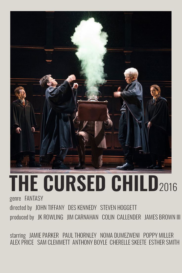 an advertisement for the cursed child, starring actors from harry potter's film