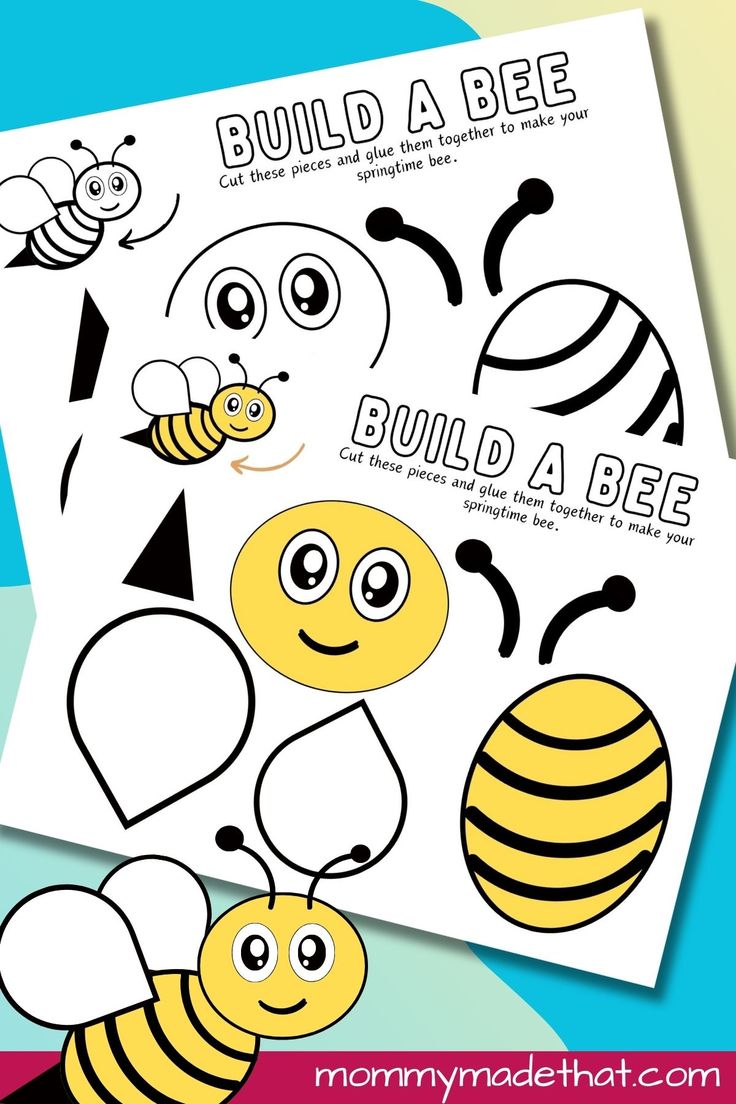 printable bee craft for kids to make