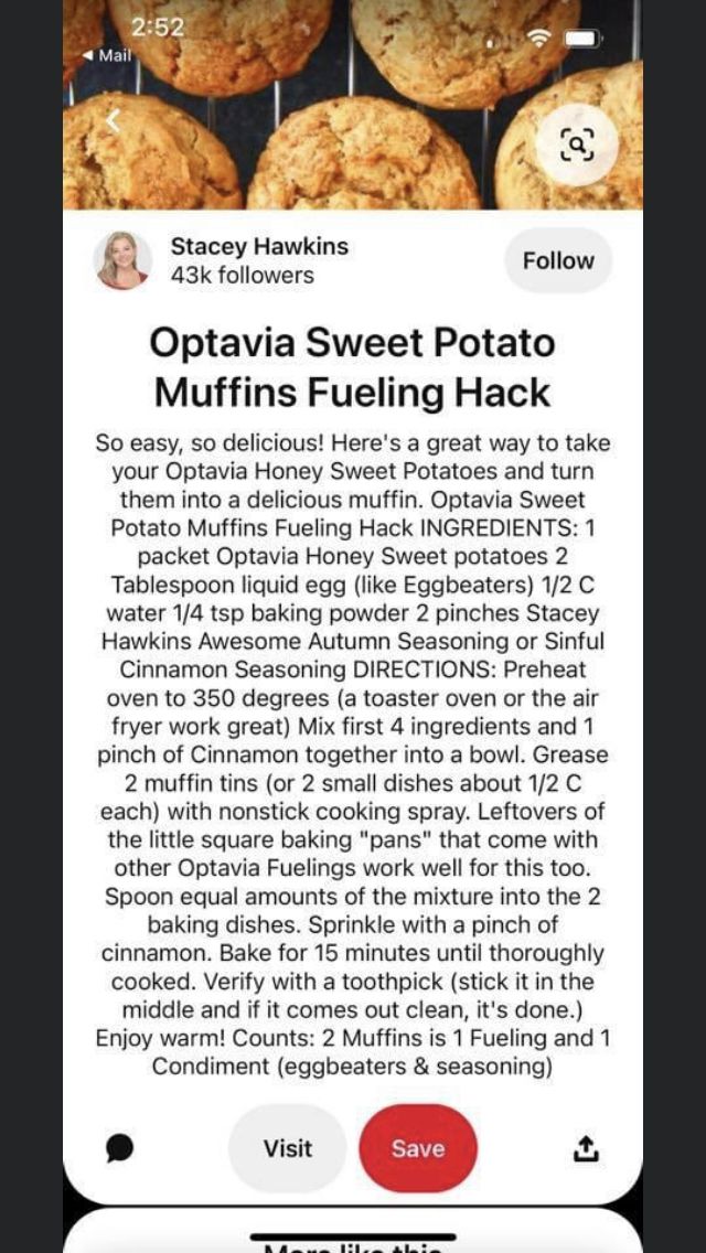 the app is showing an image of muffins