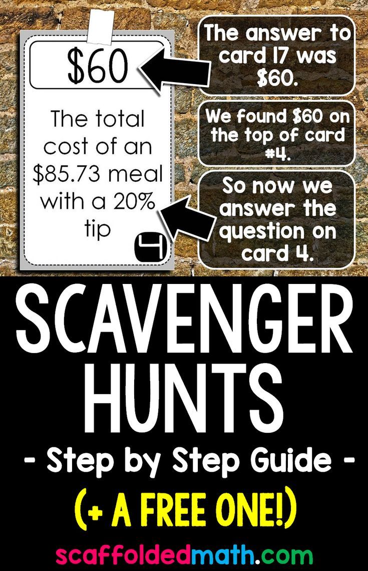 the scavenger hunt is an easy way to get started