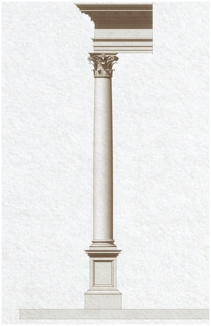 an architectural drawing of a column