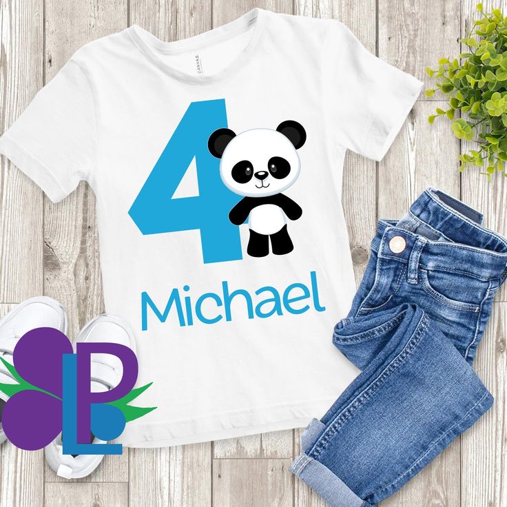 Panda child's birthday Shirt. Greetings and Thank you for choosing La Printique for your birthday needs, You have really brightened up my day just by taking the time to visiting my shop. I just want to say thank you from my family and I for making my job so enjoyable. If you are making a purchase and have a question I can be reached by Etsy messages or through text at 2408474929. SHIRTS: My Designs are printed using sublimation or DTG on 100% RingSpun Cotton T-Shirts(if the design is sublimated Cute Blue Birthday Shirt, Cute Blue Shirt For Birthday, Baby Shower Shirt, Panda Decorations, Baby Shower Shirts, Kids Birthday Shirts, Panda Birthday, Panda Party, White Long Sleeve Tee