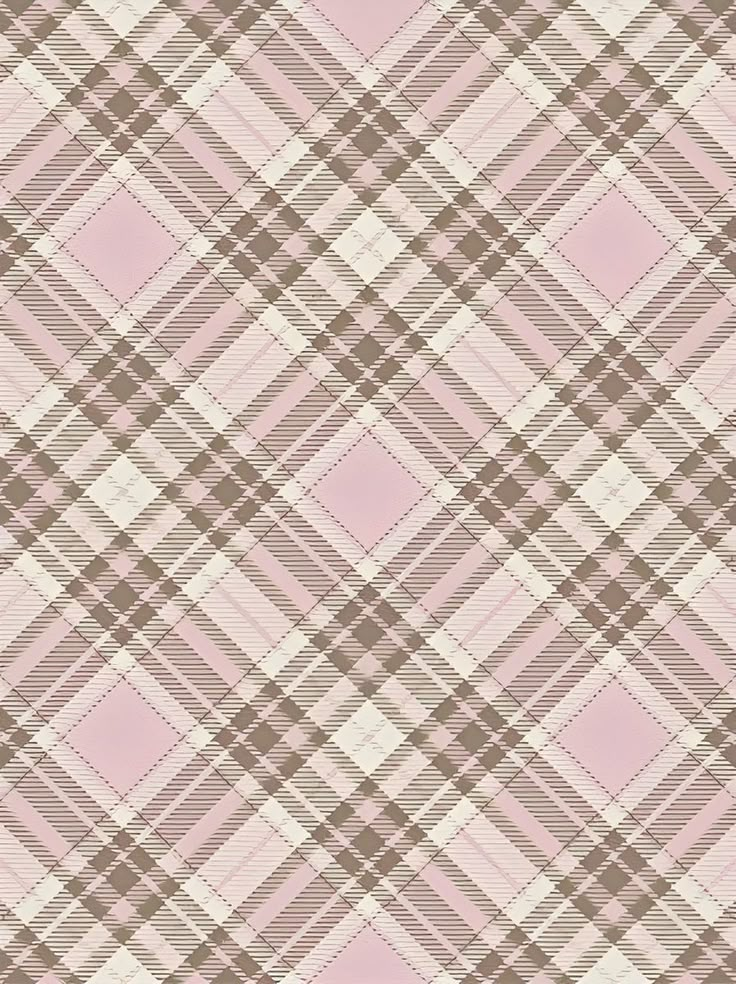 a pink and brown plaid pattern