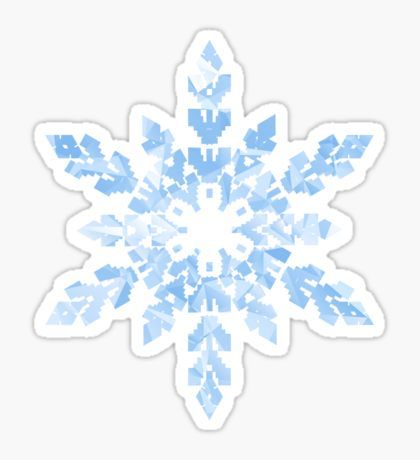 a snowflake sticker on a white background