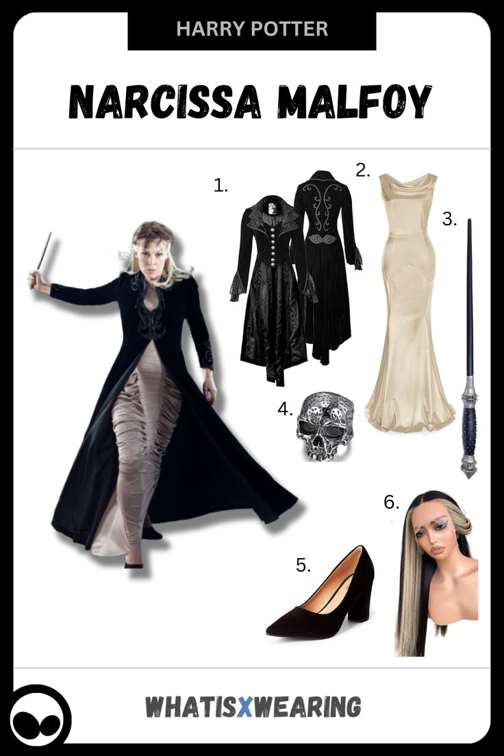 harry potter's costume guide for narcissa malfoy from the movie