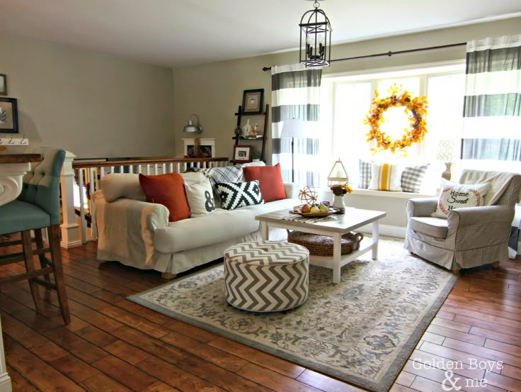 the living room is clean and ready for us to use in its new owner's home