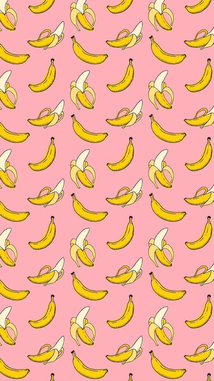 a bunch of bananas on a pink background