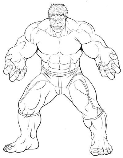 the incredible hulk from avengers coloring pages