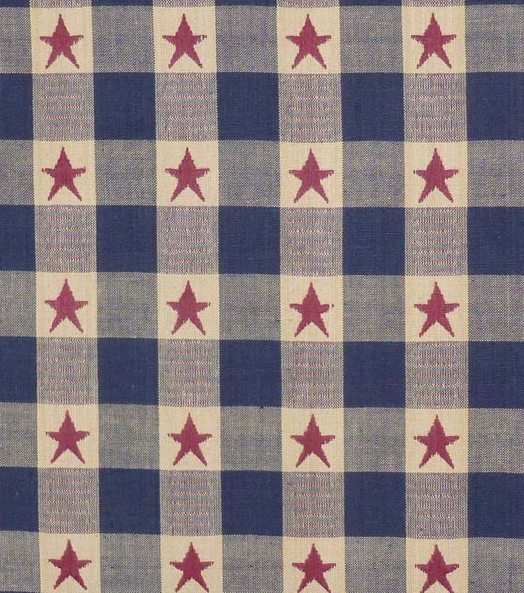 a checkered fabric with red stars on it