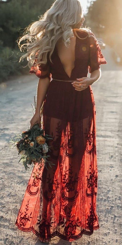 Trend Alert ! Featuring a Sweet Boho Wedding Dress Shop this look | Available for retail & wholesale ! Summer Dress Coverup, Side Split Maxi Dress, Fall Maxi, Maxi Outfits, Boho Summer Dresses, Dresses Style, Long Romper, Split Maxi Dress, Trendy Dress