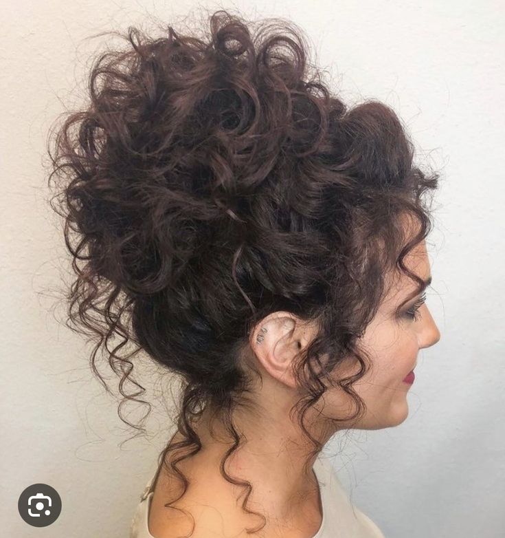 Naturally Curly Updo, Loose Curly Updo, Curly Updo Hairstyles, Curly Prom Hair, Curly Bun Hairstyles, Curly Bun, Curly Updo, Curly Hair Updo, Natural Wavy Hair