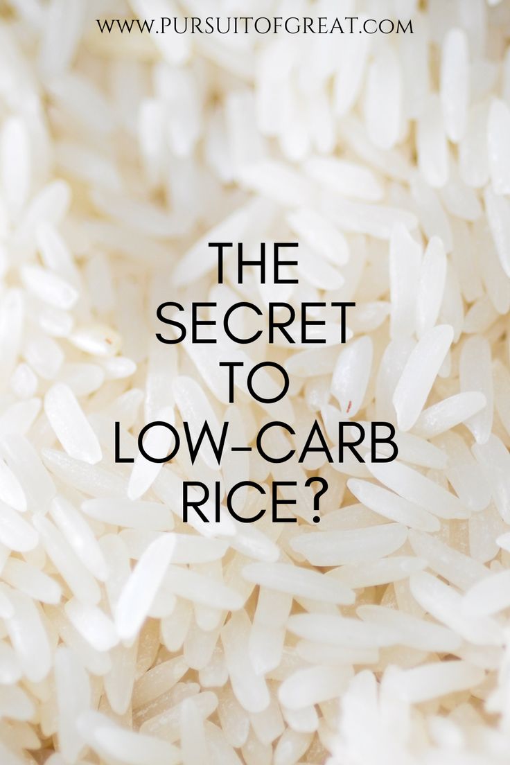 rice with the words, the secret to low - carb rice?