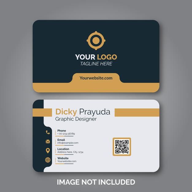 a black and gold business card with the name dicky prauda on it