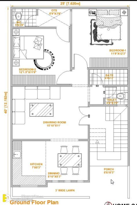 the floor plan for a house with two floors