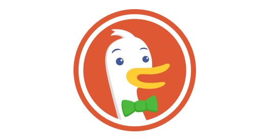 a cartoon duck with a bow tie in an orange circle