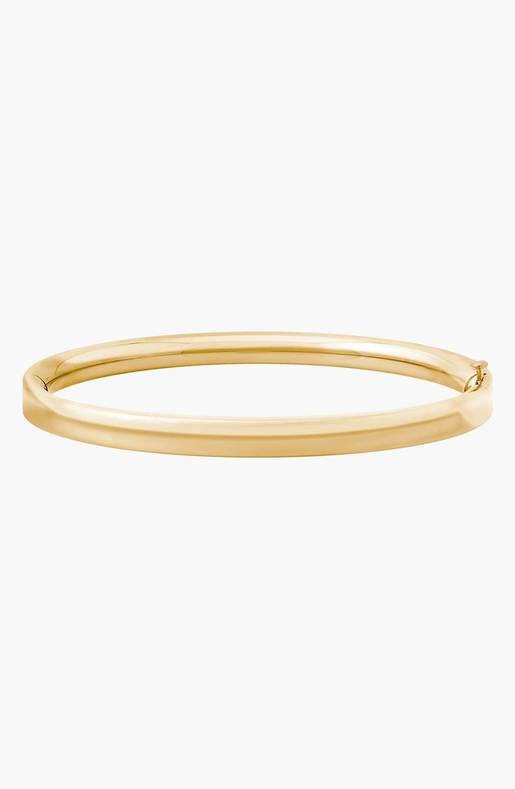 Welcome the newest addition to the family with this gleaming 14-karat gold bracelet that will be treasured for years to come. Style Name:Mignonette 14K Gold Bracelet (Toddler). Style Number: 1026188. Available in stores. Classic 14k Gold Hinged Bracelet, Classic Hinged 14k Gold Bracelet, Hinged 14k Gold Bracelet, Classic Hinged Yellow Gold Bangle, 14k Gold Hinged Bracelet, 14k Gold Hinged Bangle Bracelet, Classic 14k Gold Hinged Jewelry, 14k Yellow Gold Hinged Bracelet, Classic Bangle Jewelry With Gold Clasp