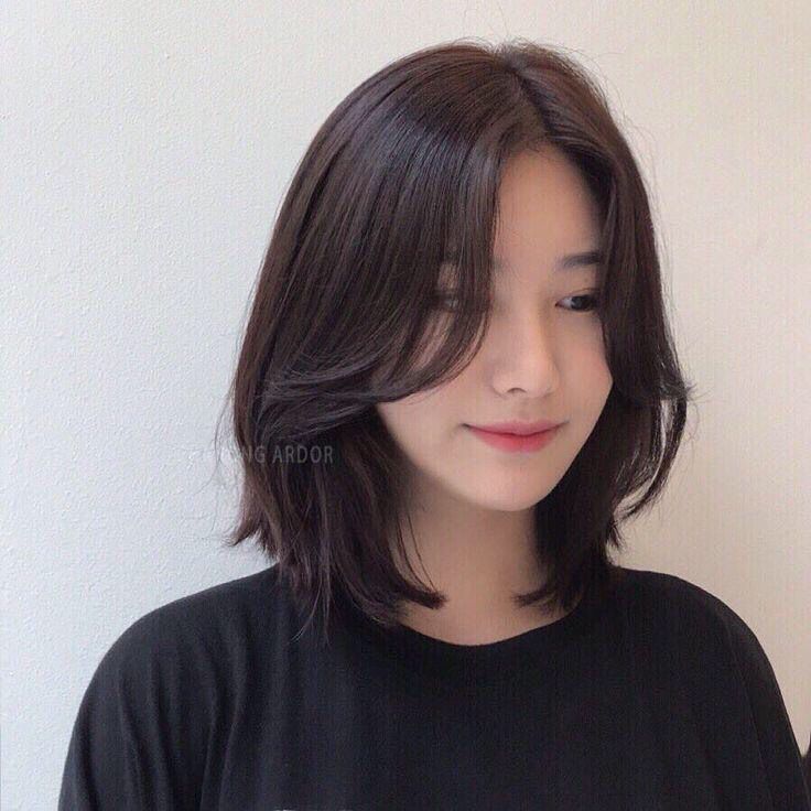 Korean Bangstyle Hair, Asian Shoulder Length Hair, Bangstyle Hair Short, Fesyen Rambut Pendek, Bangstyle Hair, Korean Bangs, Shortish Hair, Korean Hair, Asian Short Hair