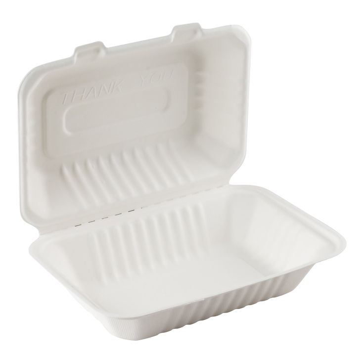 a white foam take out container with lid