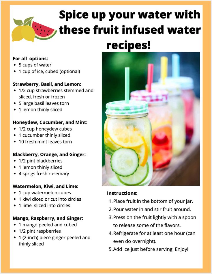 a recipe for fruit infused water with lemons, cucumber and limeade