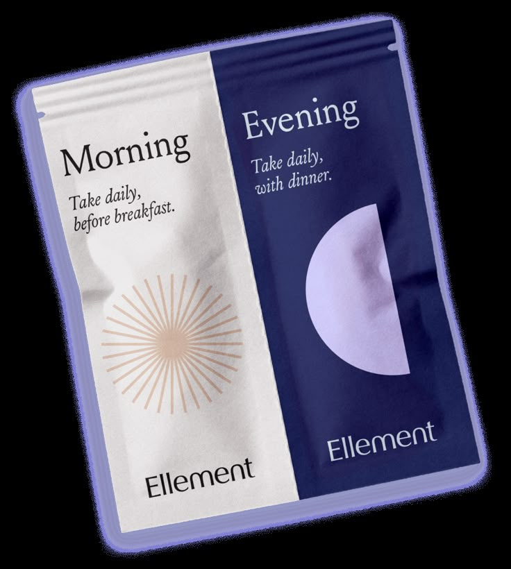 two packets of morning and evening tea on a white background with the same product in each packet