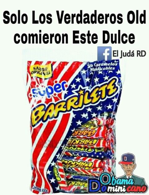 a bag of mexican candy with an american flag on the front and back cover in spanish