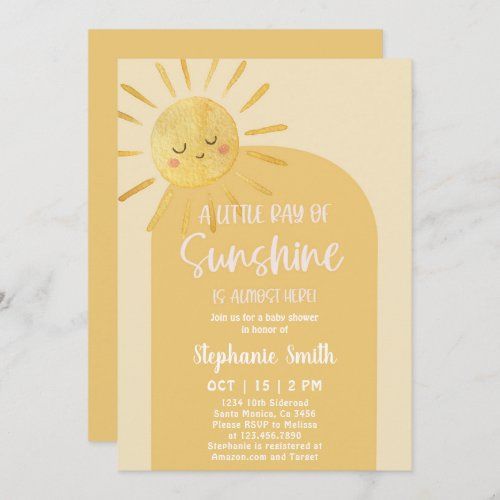 a little pay of sunshine is almost heaven baby shower