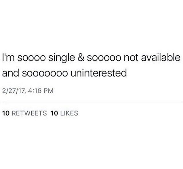 Pinterest @ AceOfSpadessss ♠️ Yes, I am UNTIL I know and I feel someone is 'it',my soulmate, someone that stands out and won't give up, that will love me for me, until then yes I'm so so unavailable!! 😄 and uninterested. Unavailable Uninterested Quotes, What One Person Wont Do Another Will, If He Wont Someone Else Will Tweets, Uninterested Quotes Feelings, What One Man Wont Do Another Will Quotes, I’m Single Quotes, Uninterested Quotes, I’m Single Tweets, Unavailable Quotes