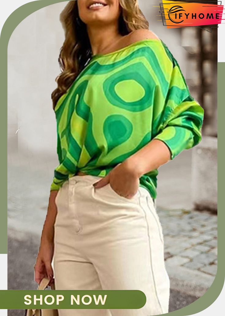 Bold and Light Shirt Trendy Green Long Sleeve T-shirt, Trendy Long Sleeve Green T-shirt, Casual Green Printed Tops, Green Graphic Print Blouse With Relaxed Fit, Green Blouse With Graphic Print And Relaxed Fit, Relaxed Fit Green Blouse With Graphic Print, Green Relaxed Fit Blouse With Graphic Print, Casual Green Printed Blouse, Oversized Green Blouse For Day Out