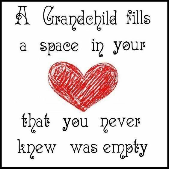 a red heart with the words grandpa fills a space in your heart that you never knew empty