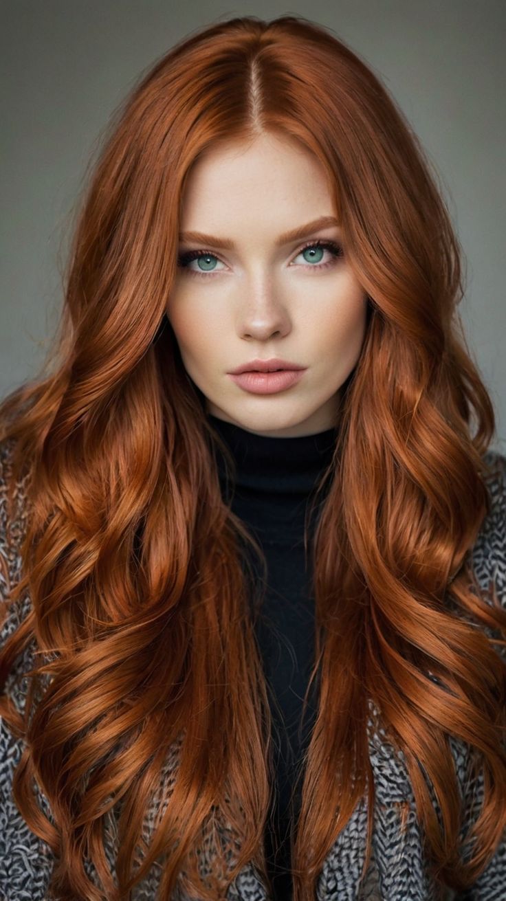 winter hair colors Copper Hair Color Ideas, Winter Hair Color Trends, Peach Hair Colors, Edgy Hair Color, Halloweenský Makeup, Lasting Curls, Copper Blonde, Peach Hair, Copper Hair Color