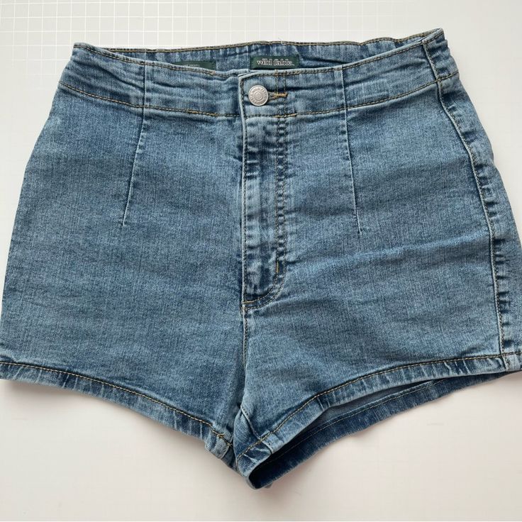 Size: 4 (Can Fit Size 2 As I Am Usually A Size 2 In Bottoms And These Fit Me Just Fine) Has No Front Pockets, Only Back Never Worn Without Tags High Waist Denim Blue Summer Bottoms, Summer High Waist Denim Blue Bottoms, Blue Denim Bottoms With Short Inseam, High Rise Shorts, Wild Fable, Jean Shorts, High Rise, Size 2, Size 4