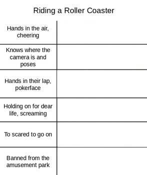 a table with instructions on how to use roller coasters