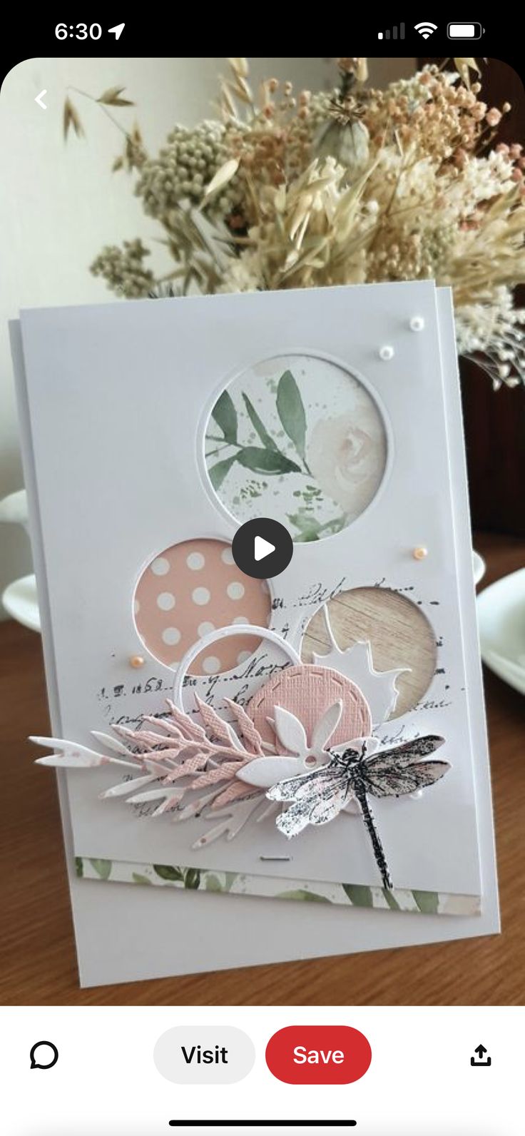 a close up of a card on a table