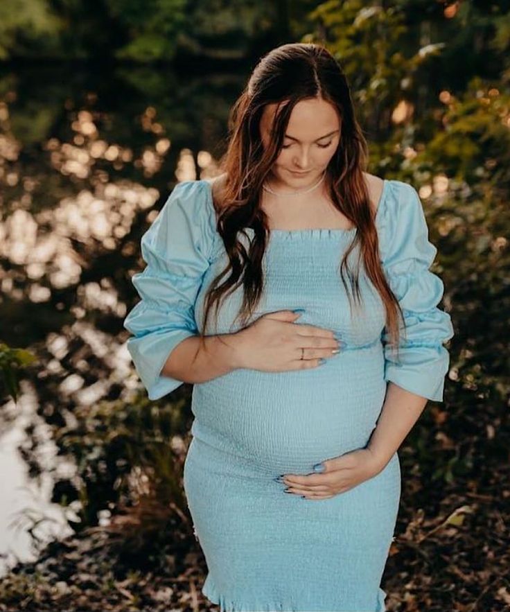 This dress is on point with today's latest fashion trends as it features super stylish puffed sleeves and smocked (stretchy/elastic) material that’s perfect for a growing baby bump. Our best-selling baby shower dress in-store and online! Color: Sky Blue Bodycon fit, above-the-knee length Wear maternity and non-maternity Nursing-friendly! Size Chart - size down for bodycon fit. **We often recommend ordering two sizes and sending back the one that doesn’t fit. Our return policy offers a full refun Maternity Stores, Shower Dress, Baby Shower Dress, Blue Bodycon, Red Bodycon, Baby Shower Dresses, Nursing Friendly, Shower Dresses, Pre Pregnancy