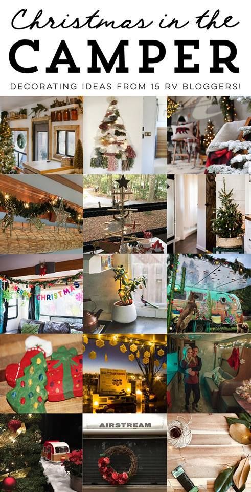 #ChristmasInTheCamper2017 RV Christmas decor series featuring photos of 15 campers and motorhomes all decked out for the holidays. Camper Decorating, Rv Christmas, Decorating Your Rv, Rv Holiday, Rv Camping Checklist, Camping Holiday, Camper Living, Rv Decor, Camper Decor